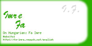 imre fa business card